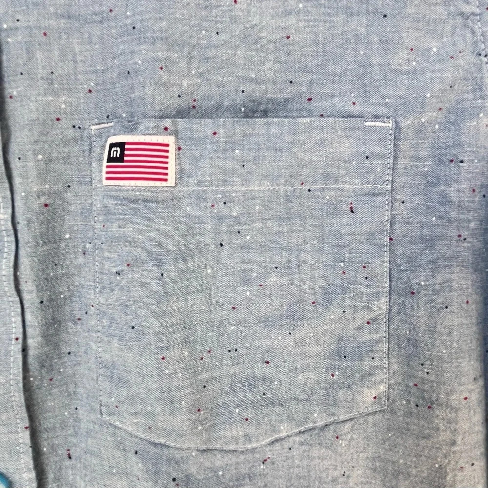 Travis Mathew Eagle Pride Patriotic Button Down Shirt Size Medium